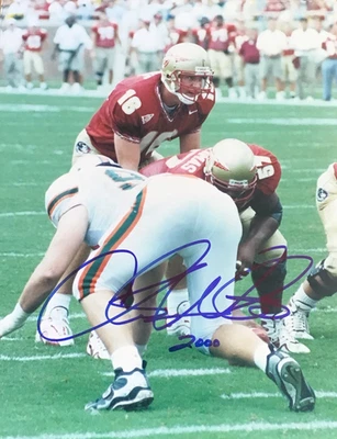 FOTO 8x10 firmada por Chris Weinke del estado de Florida con certificado de autenticidad Foto 1 de 4