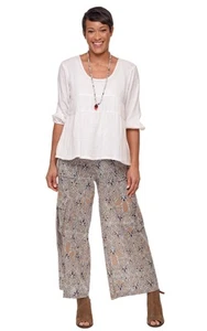 Tulip Clothing Dove Damen Baumwollgaze Top in Weiß - Bild 1 von 7