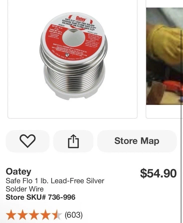 OATEY Safe Flo 1 Lb. Lead- Solder Wire 1/8" Diameter