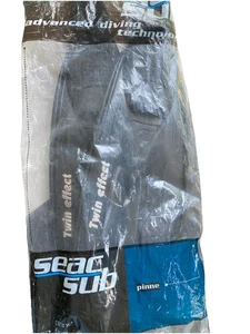 Aletas de buceo Seac Sub efecto doble 42/43 8/9 nuevas nuevas - raras de colección principios de la década de 2000 - Imagen 1 de 11