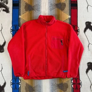 Vtg 90s Patagonia Retro X Deep Pile Fleece Jacket Men’s Large Red Full Zip USA  - Picture 1 of 13
