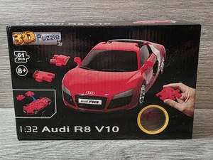 Puzzle Fun 3D 1:32 Audi R8 V10 - Translucent Red- 61 pieces - Picture 1 of 2