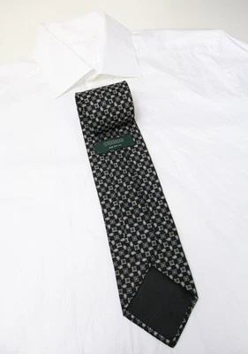 Corbata Para Hombre Talla Única 100% Seda Clásica Con Patrón Puntiagudo - Imagen 1 de 4