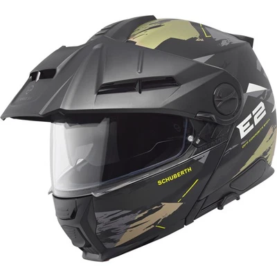 Motorrad Klapp Helm 57 (M) - Schuberth E2 Trail - grün-schwarz - Bild 1 von 4