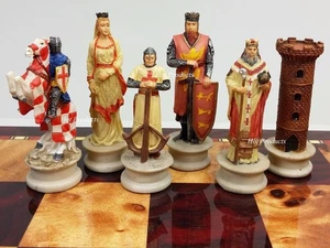 Medieval Times Crusades Chess Men Set Arabians vs Christians Crusade NO Board - Picture 1 of 6