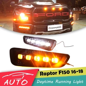 LED DRL For Ford F150 F-150 Raptor 2016 2017 2018 Daytime Running Light W/ Turn - Picture 1 of 12