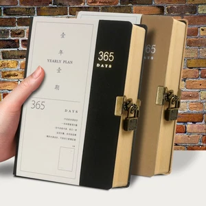 Hard Cover Vintage Lock 384 Pages Journal A5 Notebook Blank Paper Writing Diary - Picture 1 of 9