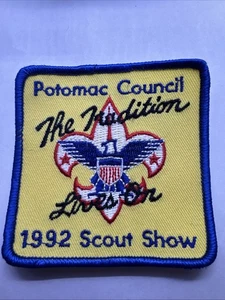 "Parche de 3"" BSA 1992 Potomac Council Scoutshow" - Imagen 1 de 1