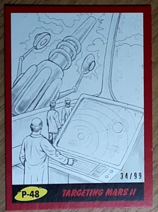 2017 Mars Attack's The Revenge  Red Card P-48 TARGETING MARS II. - Picture 1 of 3