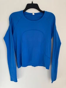 Lululemon Swiftly Tech Long Sleeve 2.0 Race Length Cerulean Blue 8 WORN ONCE - Picture 1 of 10