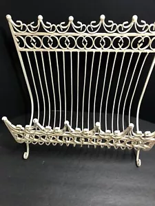 Soporte de troncos de metal vintage - toallero de revista adornado rústico primitivo envío gratuito - Imagen 1 de 16