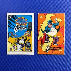 Mini cómic y tarjeta de archivo Super Powers PENGUIN DC Comics 1984 variante internacional - Imagen 1 de 8