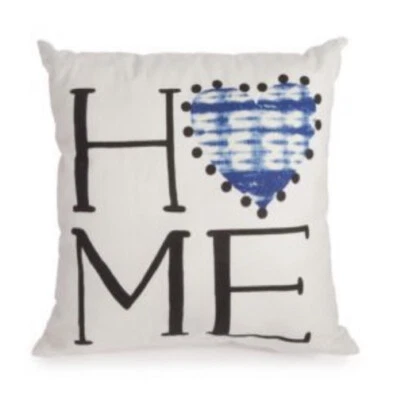 Elise & James Home™ Southern Home Throw Pillow Heart Blue Black 18” x 18” NEW - Image 1 of 2