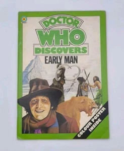 Doctor Who entdeckt frühen Mann 1977 Zielbuch mit Poster. Super Zustand  - Bild 1 von 11