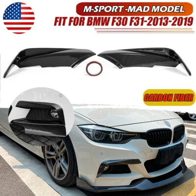 Parachoques delantero deportivo para BMW Serie 3 F30 M 2012-2018 alerón labio fibra de carbono EE. UU. Foto 1 de 4