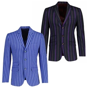 NEW MENS MADCAP BOATING BLAZER Mod 60s 1960s STRIPED JACKET Offbeat MC1012 - Picture 1 of 11