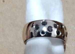 Ring Silber 925 rhodiniert schwarze Diamanten, Grösse 16 Sogni d'oro - Bild 1 von 12