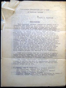 1949 TYPED DRAFT FRANCIS J GALBRAITH INDONESIA AMBASSADOR JAVANESE CULTURE - Picture 1 of 4