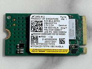 Micron 2450 M.2 2242 MTFDKCD1T0TFK 1TB PCIe Gen4.0x4 NVMe SSD Pyrite HP Laptop - Picture 1 of 6