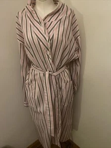 Vintage Lawson Permanent Press Printed Stripes Women’s Robe Size Med. - Bild 1 von 14