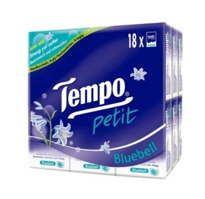 Tempo Petit Tissue Paper Handkerchiefs Packs Bluebell 18 piece pack - Picture 1 of 1