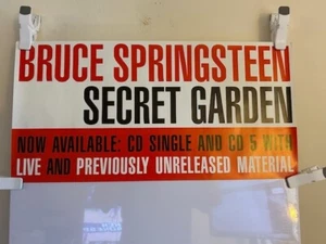 Bruce Springsteen - Secret Garden CD Single Einzelhandelsveröffentlichung Banner 12" x 24" - Bild 1 von 1