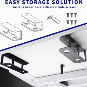 Anti-Drop Under Desk Mount Metal Laptop Under Desk Tablet Mounting Brackets - Photo 1/5