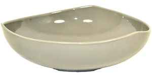 NAMBE Stoneware Tri Corner Smoke Gray Large Serving Bowl 12" Dinnerware New - Picture 1 of 5