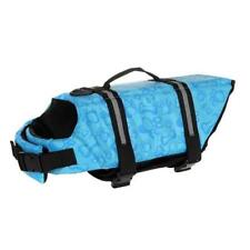 Dog Safety Life Jacket Pet Rip Stop Buoyancy Handle Adjustable Suit Blue Medium