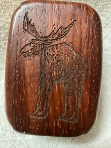 Hand Made wood Carving from Heartwood Creations Studio - Moose Box - Picture 1 of 3