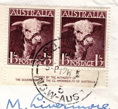 AUSTRALIA Air 1951 *IMPRINT CORNER* Cover FIRST FLIGHT EXPERIMENTAL CHILE YL24 - Image 1 of 4