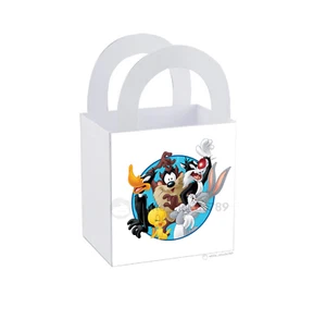 8 Looney Tunes Treat Box Party Favor Loot Goody Bag Birthday  3" x 3"  - Picture 1 of 6