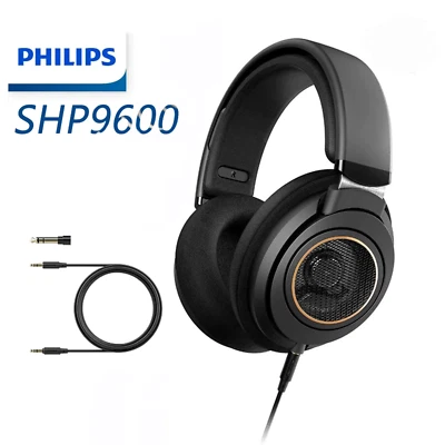 Philips Wired Over Ear Studio Headphones Comfort Fit SHP9600 50 mm Driver - Image 1 of 4