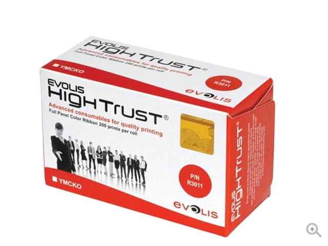 Evolis R3011 Color Ribbon 5 Panel YMCKO 200 Images Pebble Dualys Securion - New - Image 1 of 1