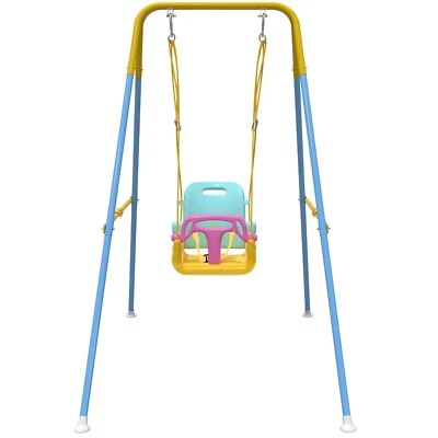 Columpio Multifuncional Niño Pequeño con 4 Sacos de Arena para Estabilidad, Plegable Bebé Sw... Foto 1 de 4