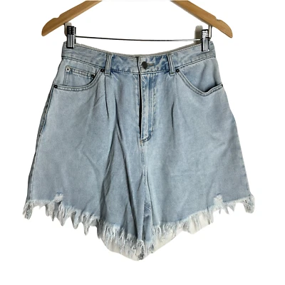 NUEVO CON ETIQUETAS GB Pantalones Cortos de Jean Juniors Talla 7 Azul Claro Corte Dobladillo Deshilachado Foto 1 de 4