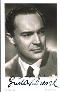 Gustav Diessl Original Signature On Ross Card No. 6121a