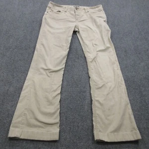 Polo Ralph Lauren Pants Womens 12 Beige Stretch Corduroy Straight Leg Zip Fly - Picture 1 of 15