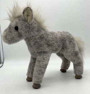 GUND DAPPLED GREY & WHITE HORSE PLUSH STUFFED 12" PONY - VINTAGE 1986 *RARE - Picture 1 of 16