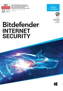 Bitdefender Internet Security 2025 inkl. 200MB VPN / 5 Geräte / 1,5 Jahre / ESD - Bild 1 von 1
