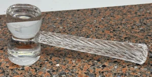 VAL ST LAMBERT CRYSTAL GAVEL HAMMER PAPERWEIGHT Belgium Duke Law School PAP - Picture 1 of 9