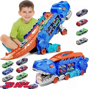 Dinosaurierauto Spielzeug Kinder LKW Auto Dinosaurier Transportauto Rennstrecke - Bild 1 von 14