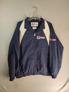 VTG Bristol Motor Speedway Nascar Windbreaker Jacket Adult Medium Blue Full Zip - Picture 1 of 10