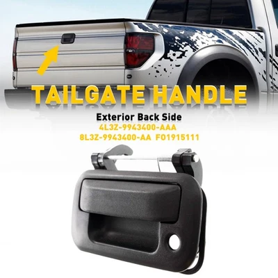 Nueva manija de puerta trasera para Ford F-150 2004-2013 con cerradura negra texturizada Foto 1 de 4