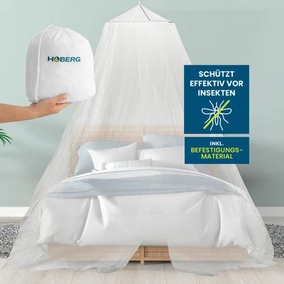 HOBERG Moskitonetz Reise - XXL Mückennetz Bett Outdoor für Einzel- & Doppelbett - Bild 1 von 4