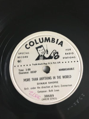 Dinah Shore To Have Man Around The House / Anything World Promo 78 Rpm Record - Image 1 of 4