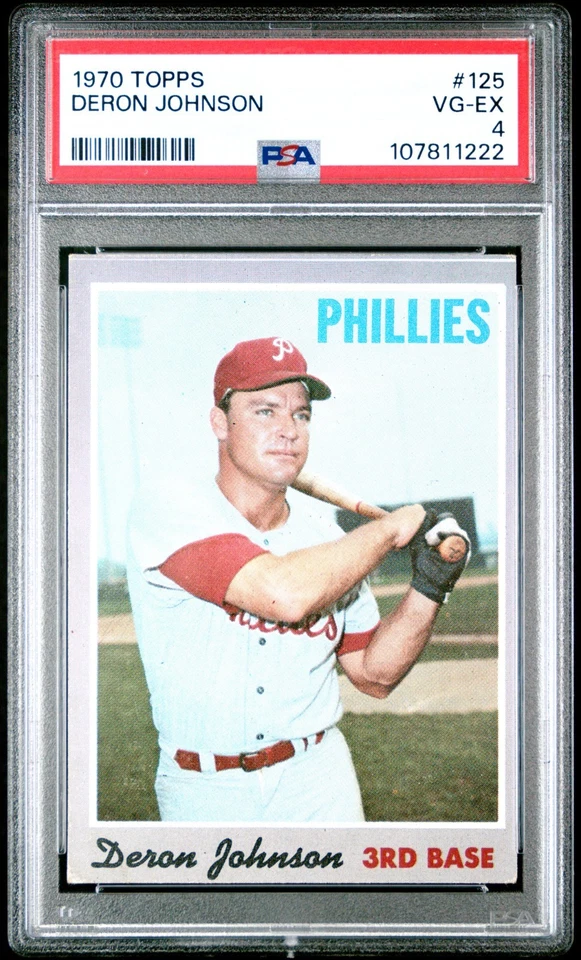 1970 TOPPS #125 DERON JOHNSON PSA VG-EX 4 - Image 1 of 2
