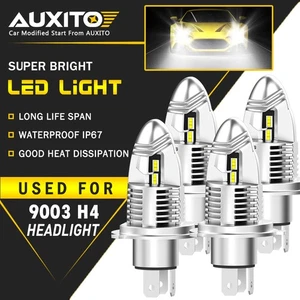 4PCS AUXITO H4 9003 HB2 30000LM LED Headlight High Low Beam 6000K Bulbs Q10 EOA - Picture 1 of 13