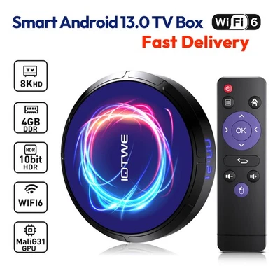 2025 NEW Android14 Smart TV BOX 4+32/64/128G Media Player Octa Core USB WIFI6 - Image 1 of 4