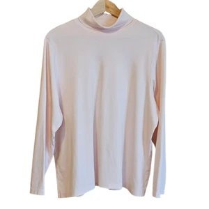 LL Bean Damen 2X Supima Baumwolle Rollkragen Langarm Hellrosa Shirt   - Bild 1 von 5